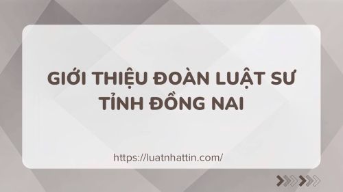 Giới Thiệu Đoàn Luật Sư Tỉnh Đồng Nai