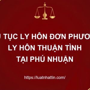 Thủ Tục Ly Hôn Đơn Phương, Ly Hôn Thuận Tình Tại Phú Nhuận